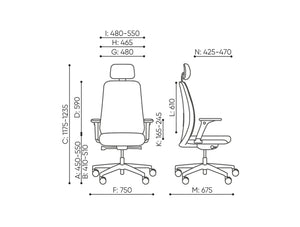 Belt Ergonomic Mobile Office Chair Dimensions