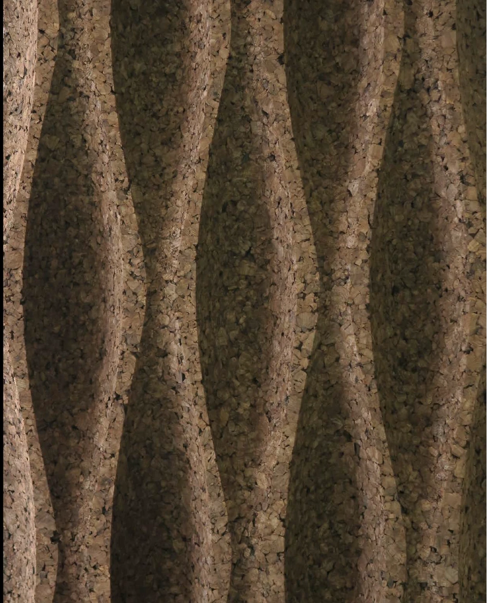 Big Wave 3D Cork Wall Covering