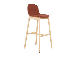 Blume 4 Legged High Stool With Wooden Legs