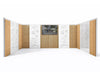 Boardroom Configuration with Wooden Slats and Glassboards