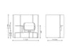 Booi Single Seater Workstation with Tablet Dimensions