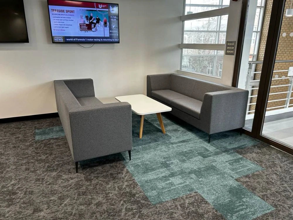 Bruce Modular Seating with White Top Rectangular Table
