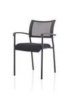 Brunswick Visitor Chair Black Fabric Without Arms Chrome Frame Image 13