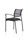 Brunswick Visitor Chair Black Fabric Without Arms Chrome Frame Image 15