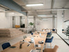 Buronomic Cohesion Co Working Table 9 With Wood Top Finish