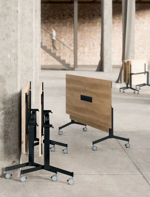 Buronomic Eureka Folding Table In Black Leg Finish