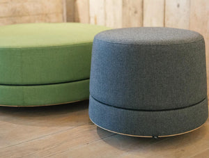 Buzzibalance Seating Pouf 9 In Grey And Green