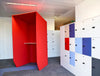 Buzzibooth Standing Acoustic Workstation Pod Red