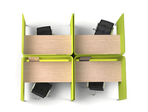 Buzzibooth Targa Acoustic Open Workstation Pod Office Organisation Green