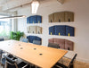 BuzziDesk Flexible Acoustic Workstation Screen Wall Mounted with FixWall in Meeting Room