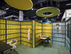 Buzzidonut Acoustic Panel 7 In Different Colors With Desks In Working Area