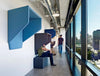 Buzzihood Wall Mounted Acoustic Phone Booth In Corridor Office Blue Building