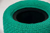 BuzziKnit Office Planter in Green Finish Close Up