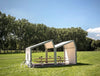 Buzzished Outdoor Shelter For Canteen And Meeting In A Garden White