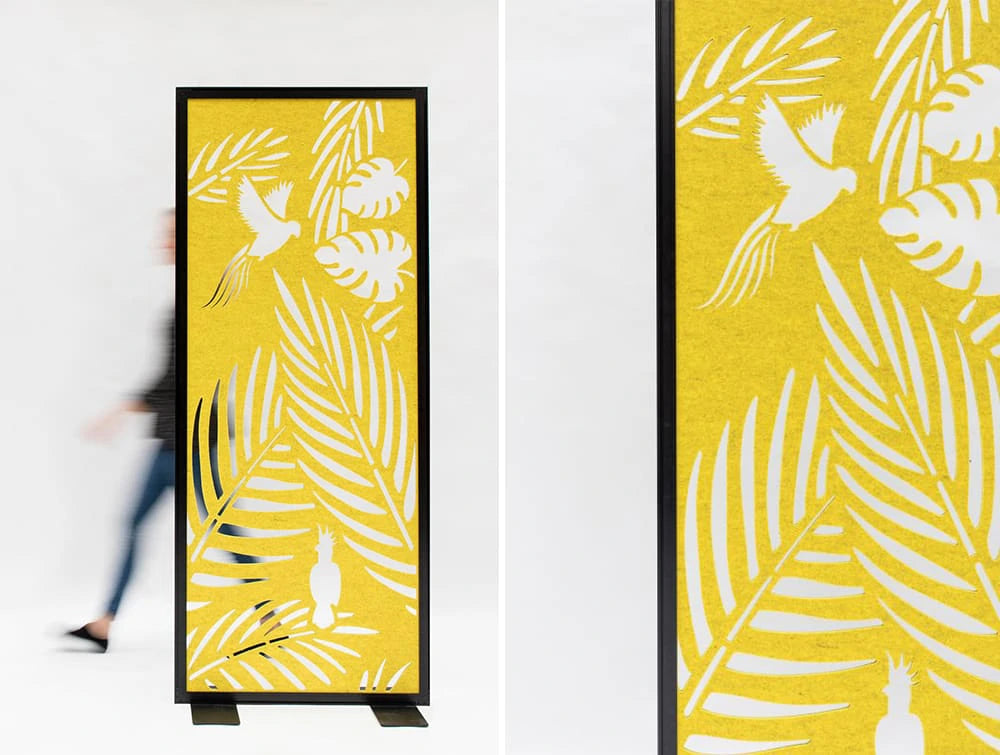 BuzziSpace Falls Perrots Pattern Freestanding Acoustical Room Dividers