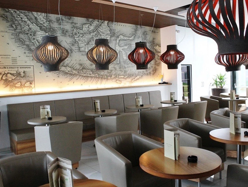 Buzzispace Mono Decorative Acoustic Ceiling Light Restaurant Black Red Grey White