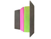 Buzzispace Screen Modular Freestanding Acoustical Partition Pink Green Grey