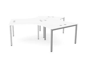 C Sense 120 Degree Three Person Bench Desk