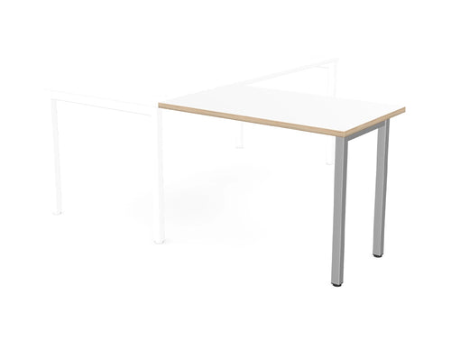 C Sense Return Desk With Open Leg For Single Desk