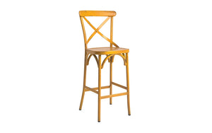 Cafe Bar Stool Vintage Yellow