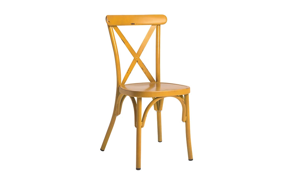 Cafe Side Chair Vintage Yellow