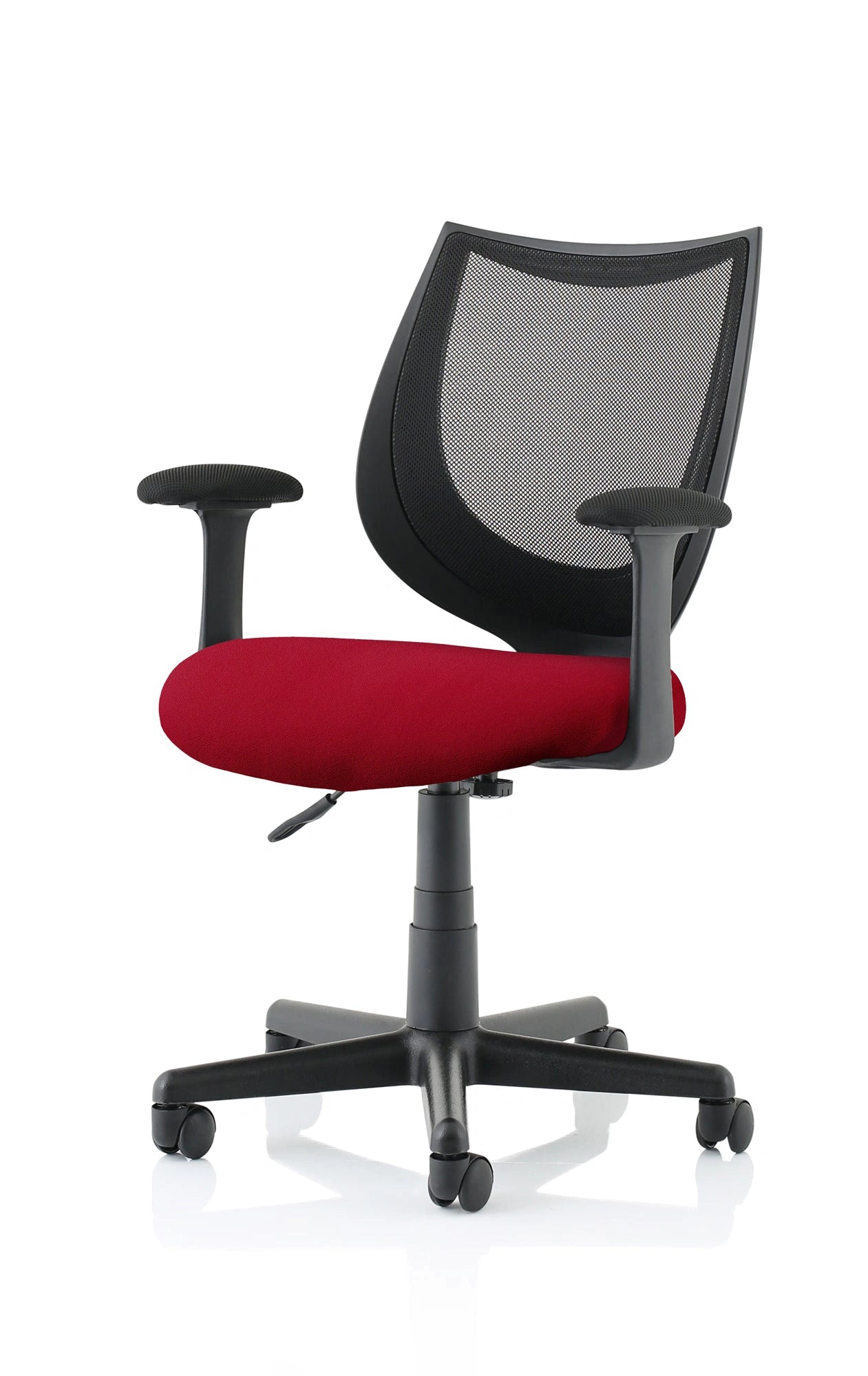 Camden Medium Back Black Mesh Task Operator Office Chair With Arms KCUP1516 1