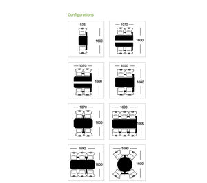 Canteen Cu11 Upholstered Seating With Table Configurations