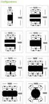 Canteen Cu17 Metal Seating With Table 3 Configurations