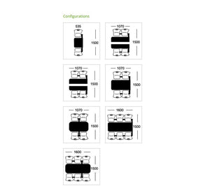 Canteen Cu37 Wooden Bench Seating With Table Configurations