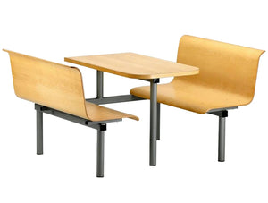 Canteen Cu40 Wooden Bench Seating With Table