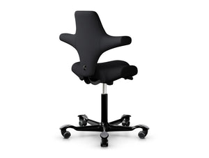 Capisco 8106 With Castors And Glides In Black Fabric And Black Base 3