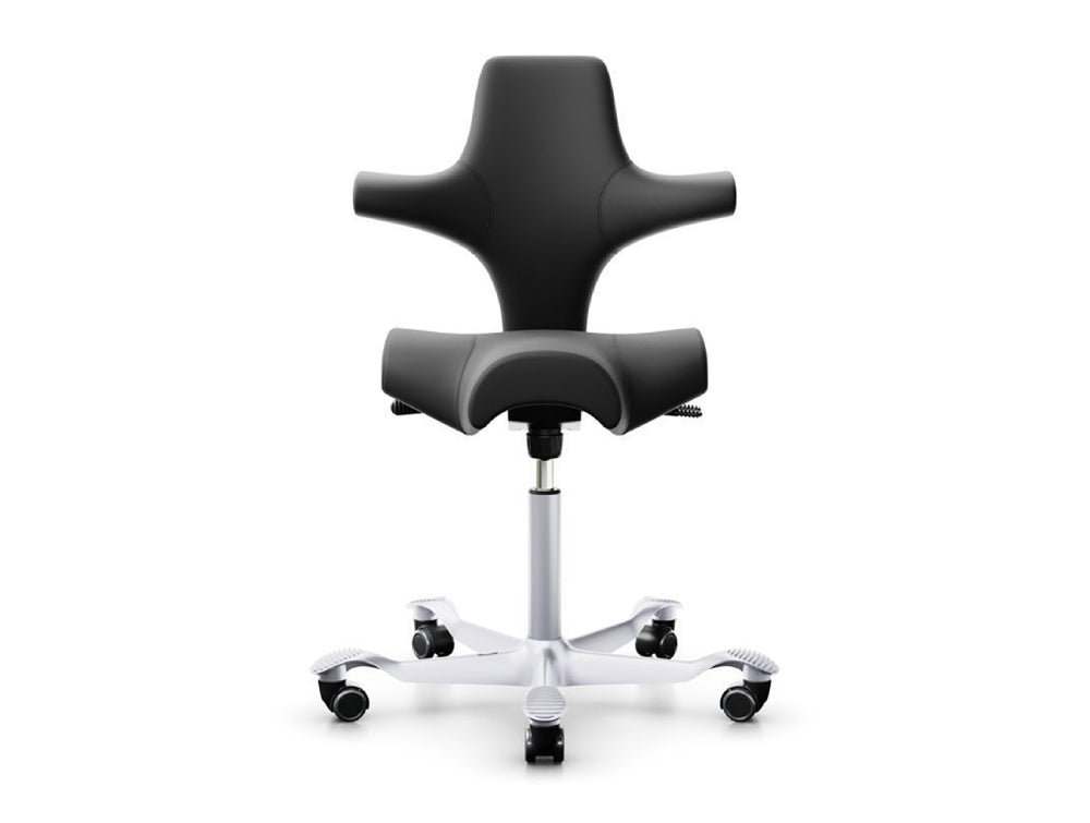 Hag Capisco 8106 Ergonomic Chair In Black Fabric And Black Base