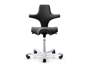 Hag Capisco 8106 Ergonomic Chair In Black Vinyl And Black Base