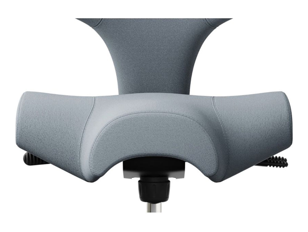 Capisco 8106 Ergonomic Chair in Light Grey and Silver Base HAG 4