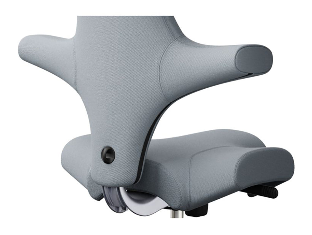 Capisco 8106 Ergonomic Chair in Light Grey and Silver Base HAG 5