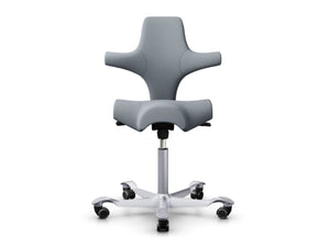 Capisco 8106 Ergonomic Chair in Light Grey and Silver Base HAG