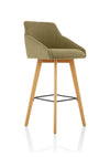 Carmen Grey Fabric Wooden Leg Chair Image 12