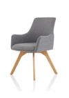 Carmen Grey Fabric Wooden Leg Visitor Chair BR000224 8