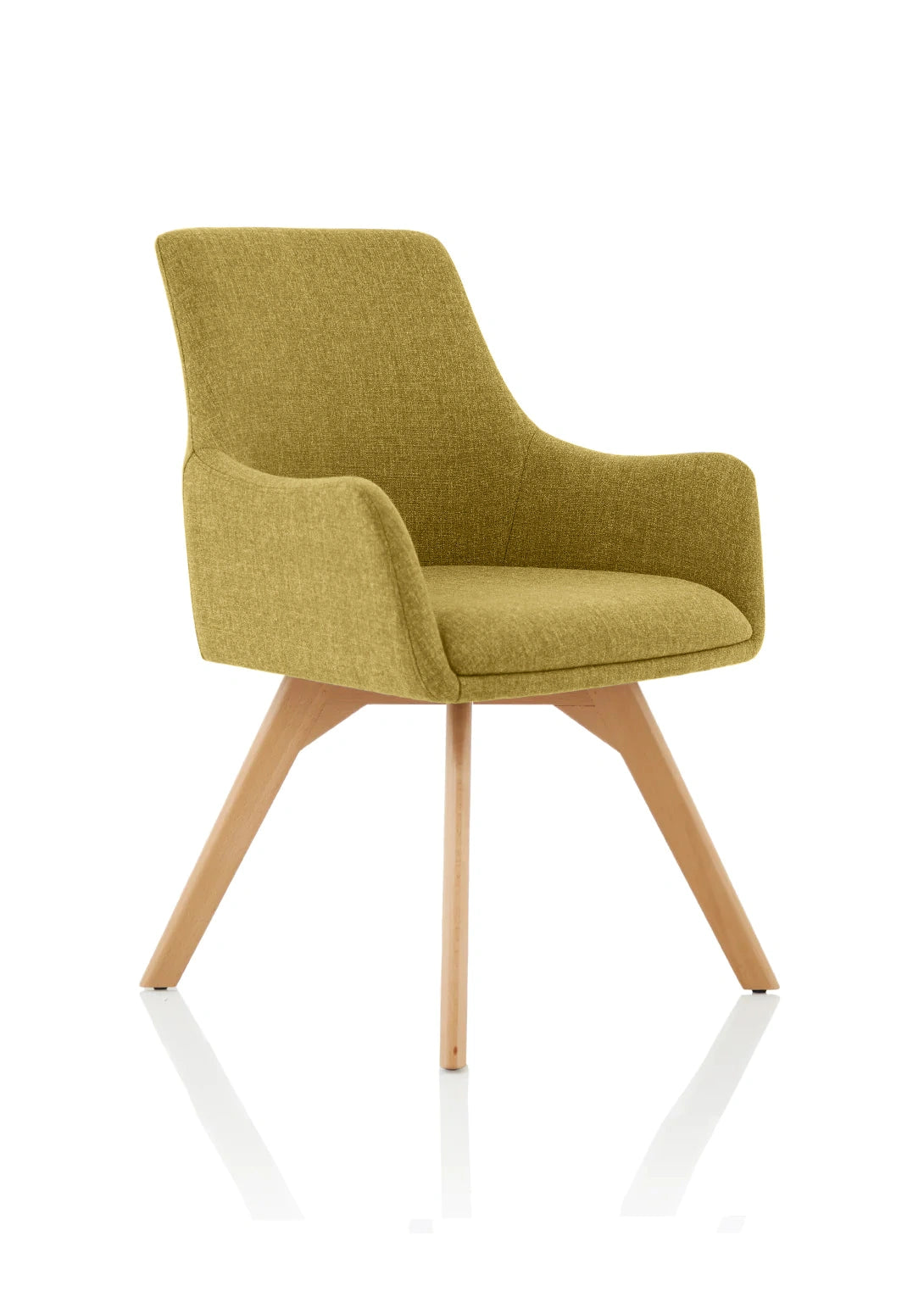 Carmen Grey Fabric Wooden Leg Visitor Chair KCUP1946 2