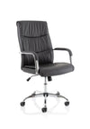 Carter Black Luxury Faux Leather Chair With Arms EX000148 2