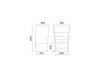Cell128 Single Seater Office Chair With Floor Standing Base Dimensions