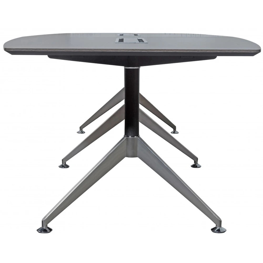 Chamfered Executive 3M Boardroom Table In Anthracite 3