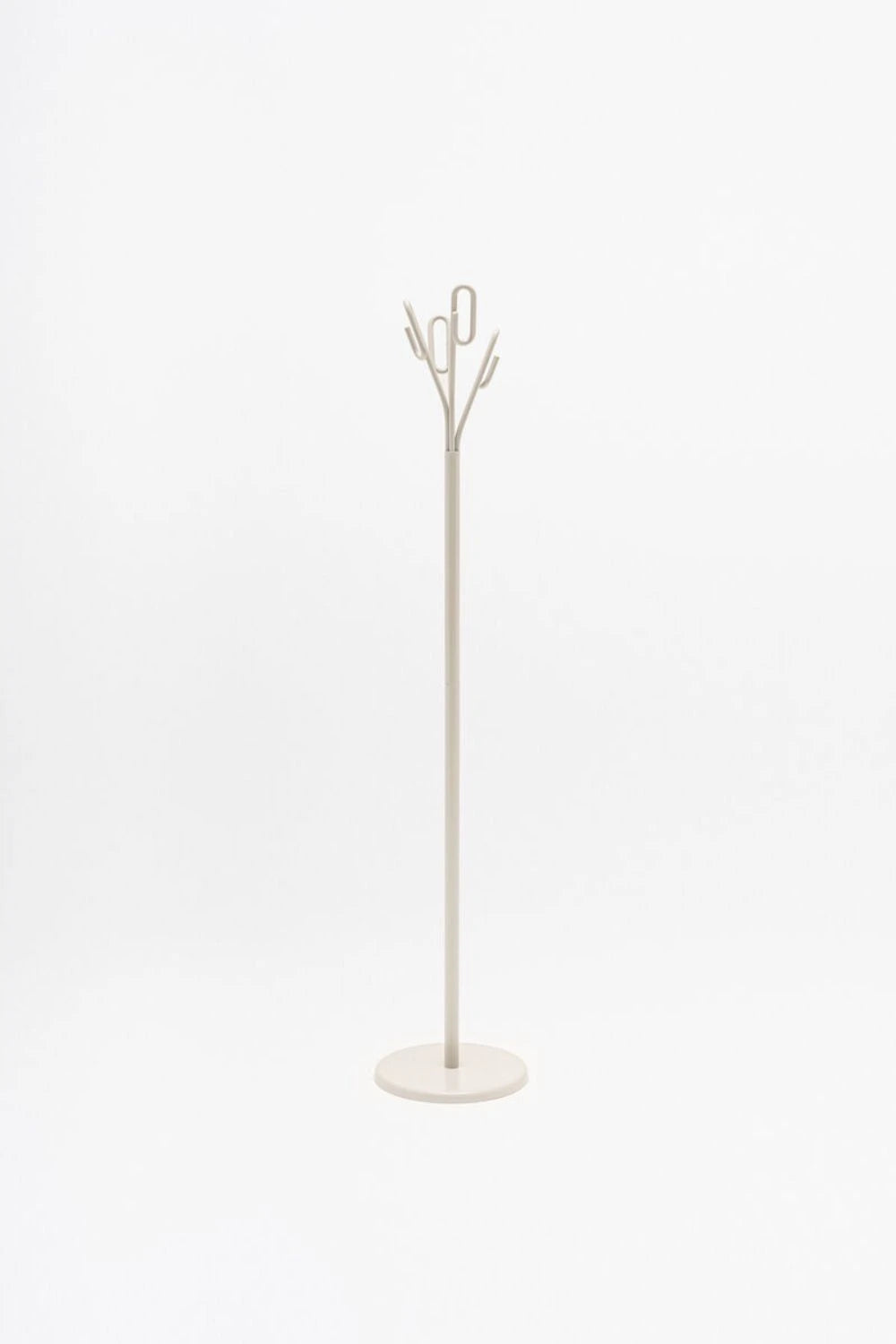 Clip Steel Coat Stand in White Finish