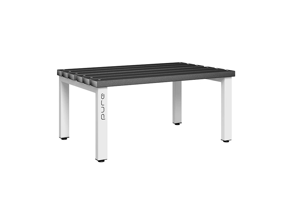 Cloakroom Standard Double-Sided Bench - Arctic White Black
