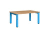 Cloakroom Standard Double-Sided Bench - Cornflower Blue Beech