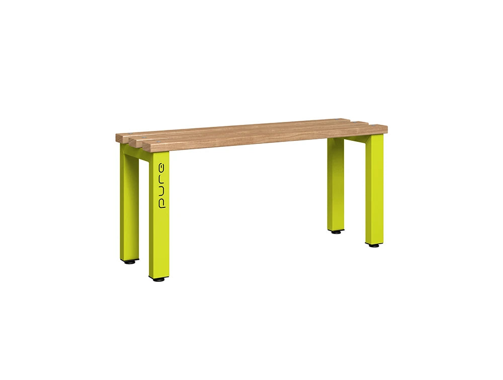 Cloakroom Standard Single-Sided Bench - Lime Light & Beech