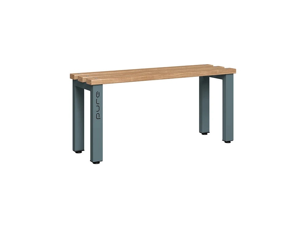 Cloakroom Standard Single-Sided Bench - Slate Grey & Beech