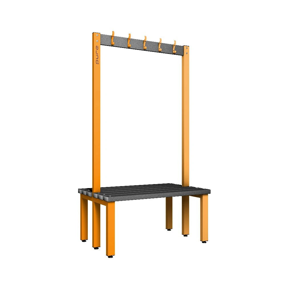 Cloakroom Hook Double-Sided Bench - Magma Black