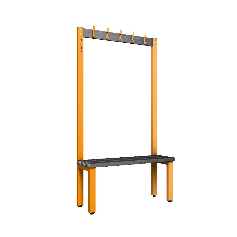 Cloakroom Hook Single-Sided Bench - Magma & Black