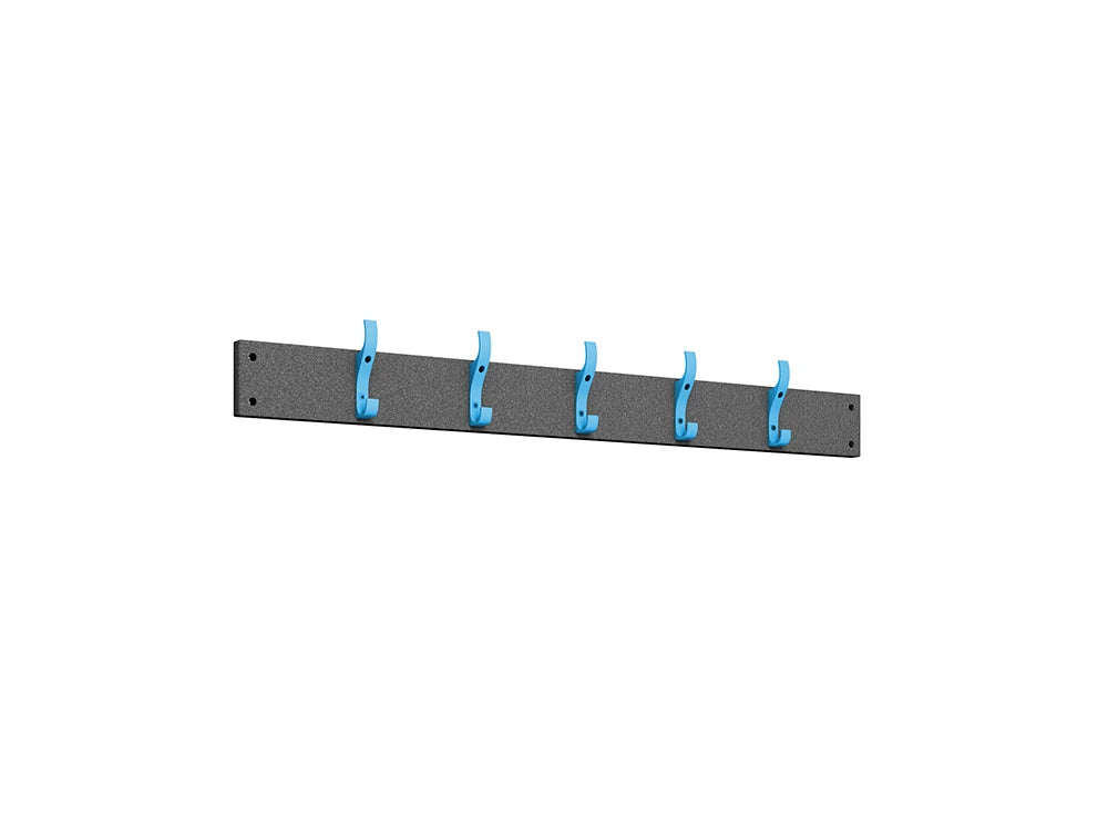 Cloakroom Hookboard - Cornflower Blue & Black